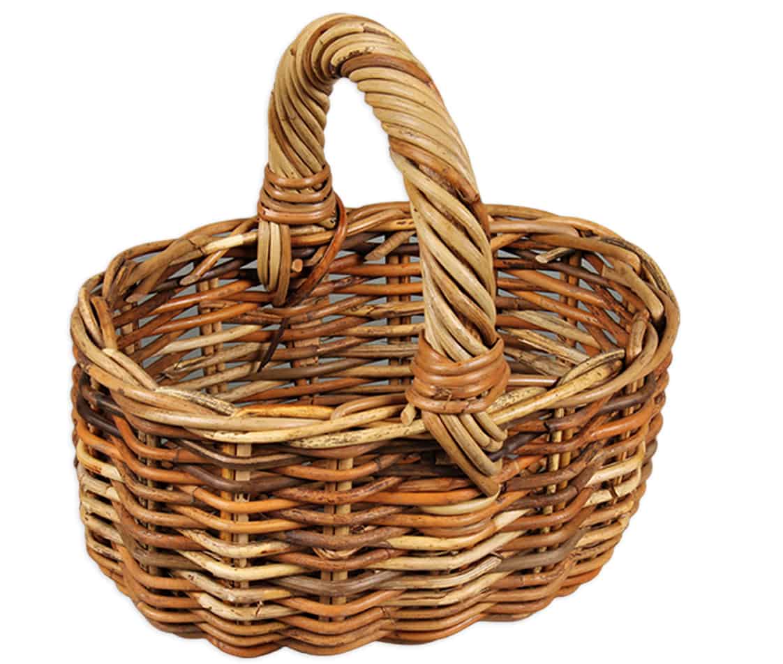 Petit panier en feuilles de palmier allongé | Bohome Living